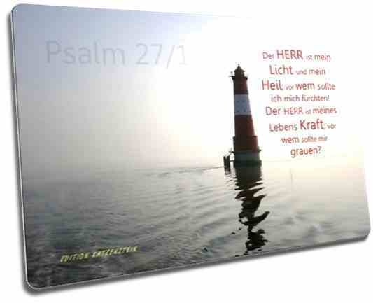 Christliche Postkarten: Arngaster Leuchtturm im Gegenlicht