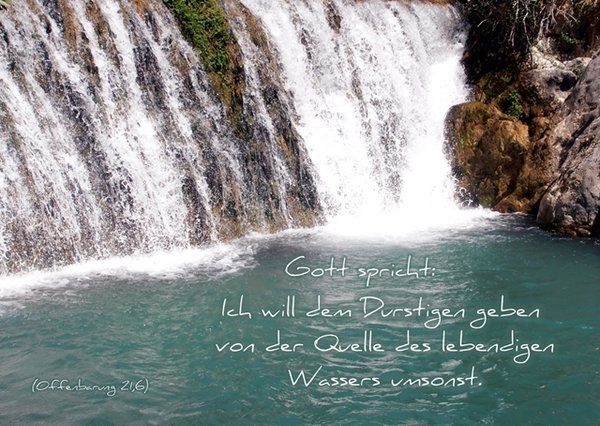 Christliches Poster A4 - Wasserfall