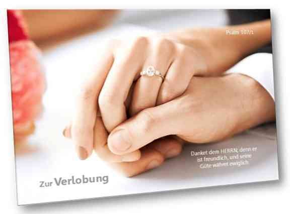 Christliche Verlobungskarte - Motiv: Hände