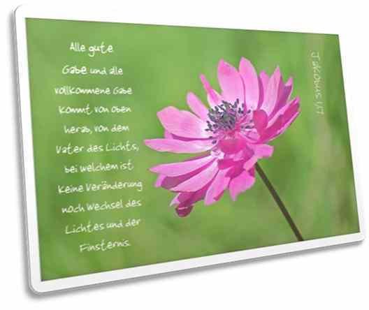Christliche Postkarte: Anemone