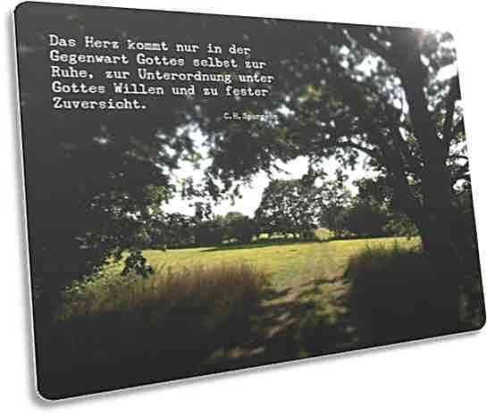 Christliche Postkarte: Waldlichtung - Zitat C.H.Spurgeon