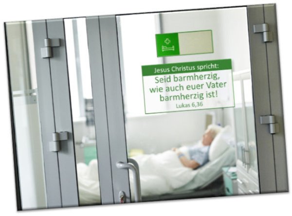 Jahreslosung 2021 Kühlschrankmagnet: Blick in Krankenzimmer - 10er-Set