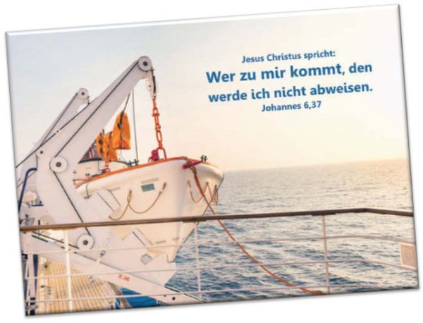 Kühlschrankmagnet Jahreslosung 2022: Startbereites Rettungsboot - Magnet