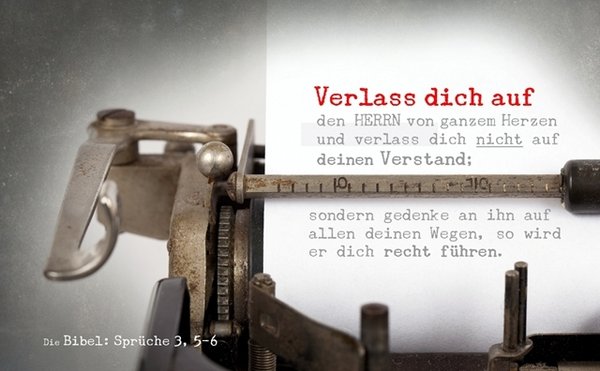 Christliches Plakat A3 - Alte Schreibmaschine