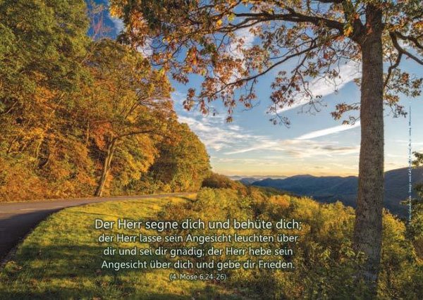 Christliches Plakat A3 - Bunte Herbstlandschaft