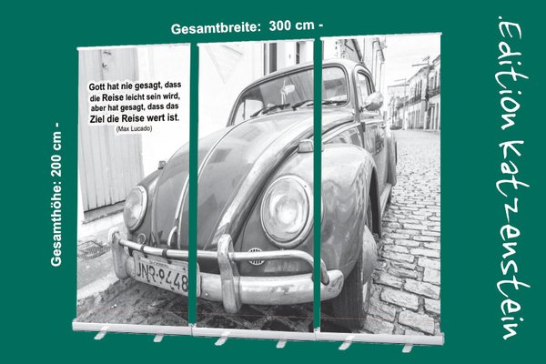 Roll-Up Display - Bestatterbedarf - "VW Käfer"